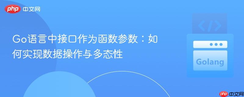Go语言中接口作为函数参数：如何实现数据操作与多态性