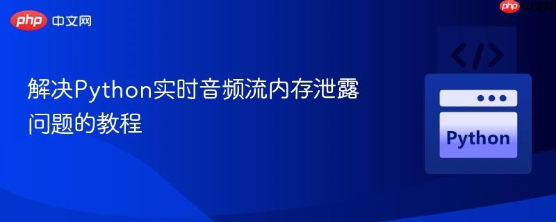解决Python实时音频流内存泄露问题的教程