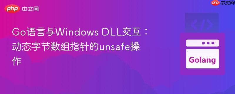 go语言与windows dll交互：动态字节数组指针的unsafe操作