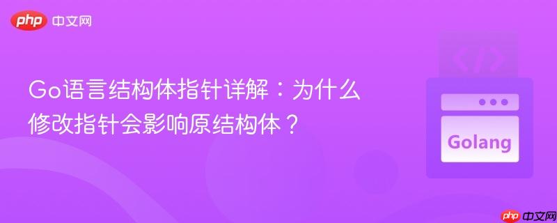 Go语言结构体指针详解：为什么修改指针会影响原结构体？