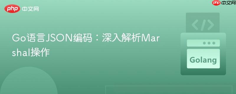 Go语言JSON编码：深入解析Marshal操作