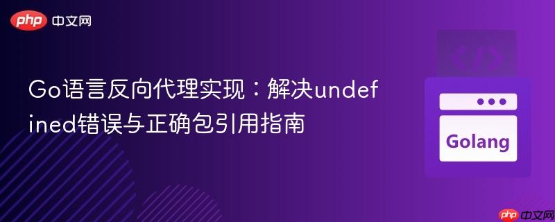 Go语言反向代理实现：解决undefined错误与正确包引用指南