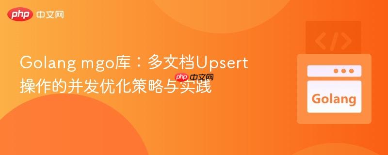 Golang mgo库：多文档Upsert操作的并发优化策略与实践