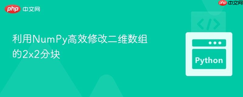 利用NumPy高效修改二维数组的2×2分块