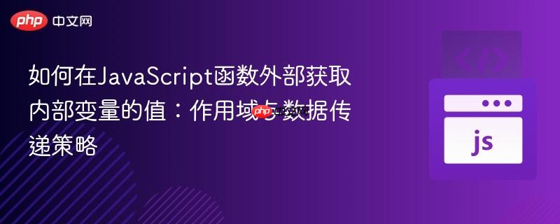 如何在JavaScript函数外部获取内部变量的值：作用域与数据传递策略