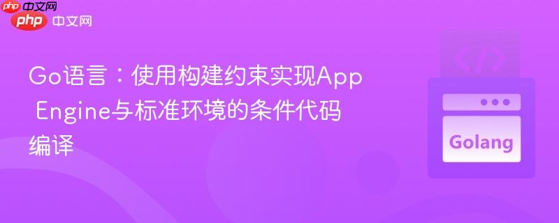 Go语言：使用构建约束实现App Engine与标准环境的条件代码编译