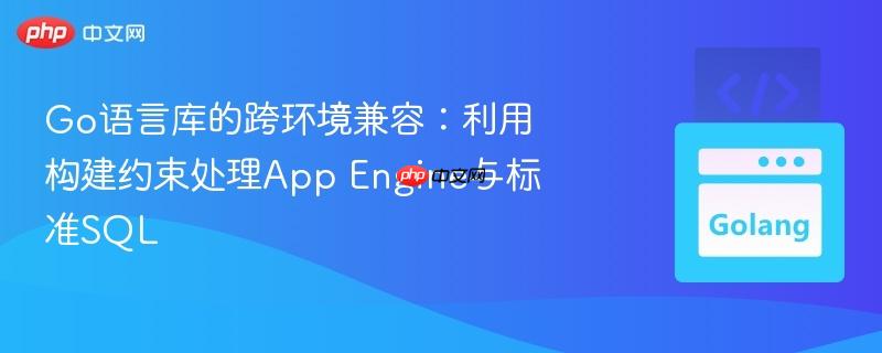 Go语言库的跨环境兼容：利用构建约束处理App Engine与标准SQL