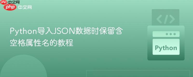 Python导入JSON数据时保留含空格属性名的教程