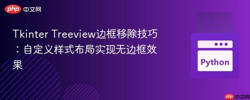 Tkinter Treeview边框移除技巧：自定义样式布局实现无边框效果