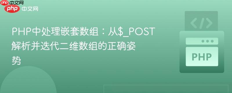 PHP中处理嵌套数组：从$_POST解析并迭代二维数组的正确姿势