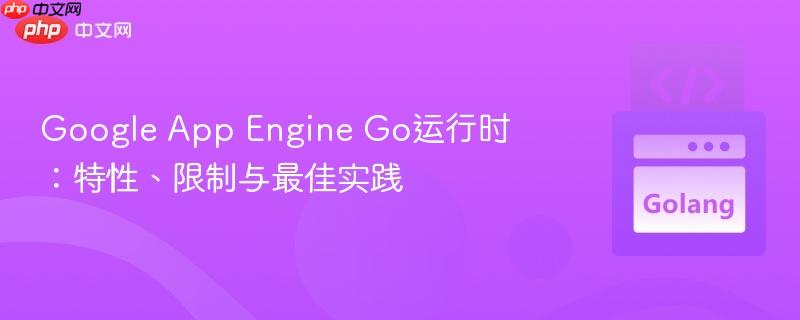 Google App Engine Go运行时：特性、限制与最佳实践