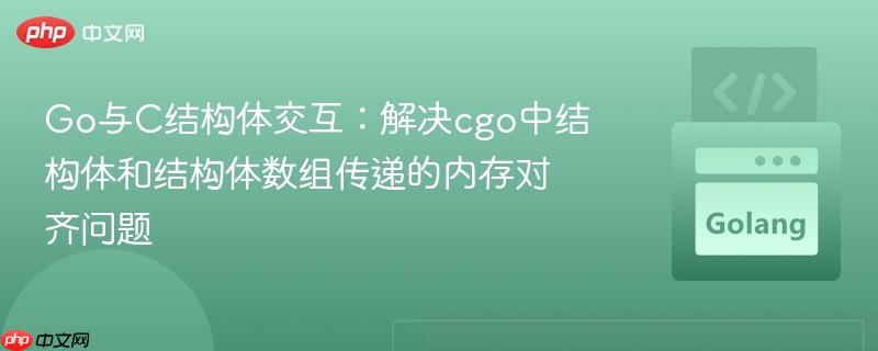 Go与C结构体交互：解决cgo中结构体和结构体数组传递的内存对齐问题