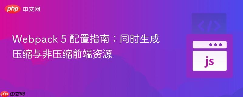 Webpack 5 配置指南：同时生成压缩与非压缩前端资源