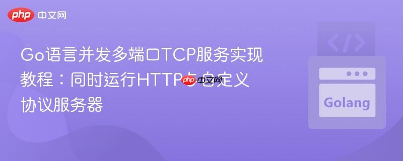 Go语言并发多端口TCP服务实现教程：同时运行HTTP与自定义协议服务器