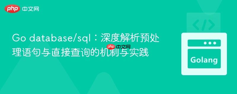 Go database/sql：深度解析预处理语句与直接查询的机制与实践