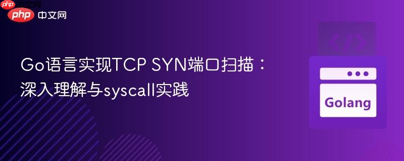 Go语言实现TCP SYN端口扫描：深入理解与syscall实践