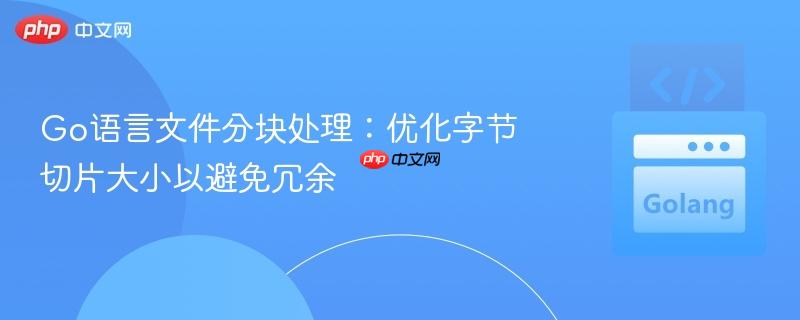Go语言文件分块处理：优化字节切片大小以避免冗余