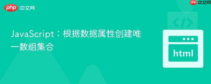 JavaScript：根据数据属性创建唯一数组集合