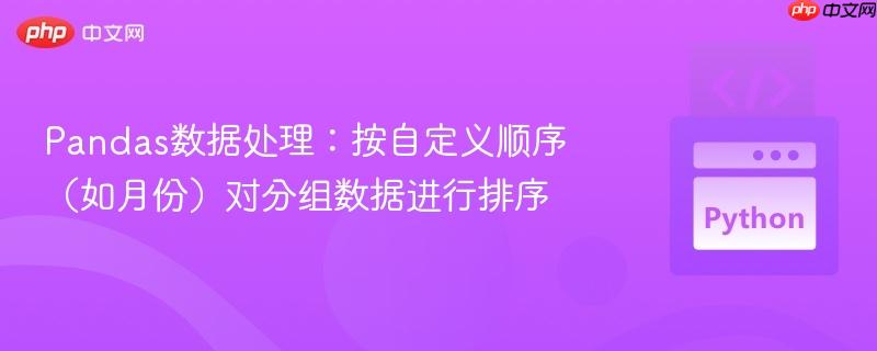 Pandas数据处理：按自定义顺序（如月份）对分组数据进行排序