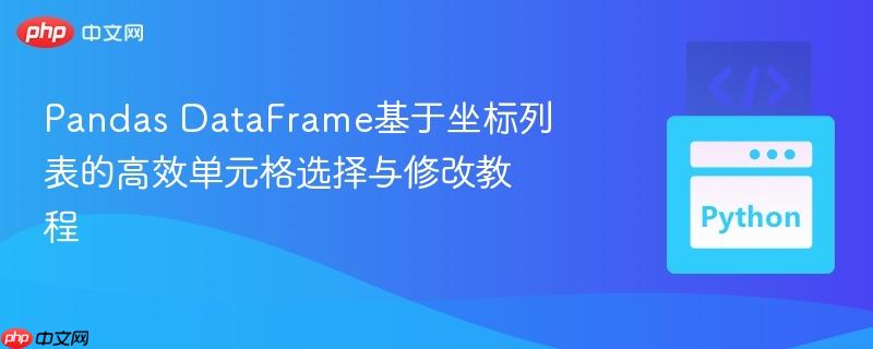 Pandas DataFrame基于坐标列表的高效单元格选择与修改教程