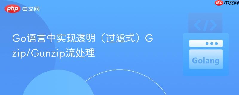 Go语言中实现透明（过滤式）Gzip/Gunzip流处理