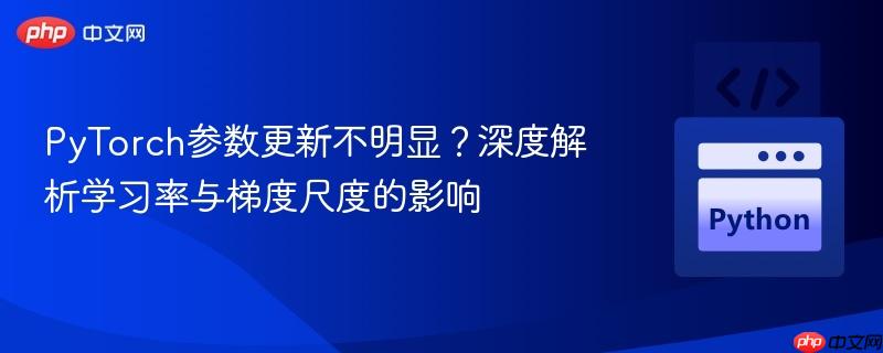 PyTorch参数更新不明显？深度解析学习率与梯度尺度的影响