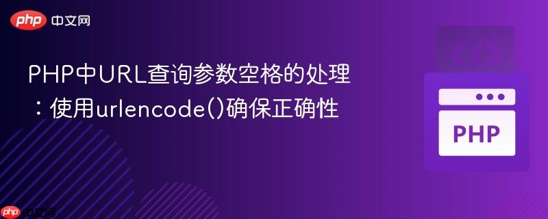 PHP中URL查询参数空格的处理：使用urlencode()确保正确性