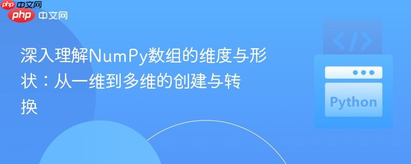 深入理解NumPy数组的维度与形状：从一维到多维的创建与转换