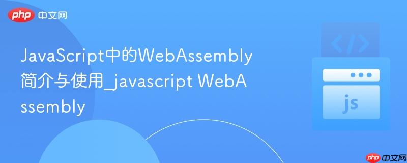 JavaScript中的WebAssembly简介与使用_javascript WebAssembly