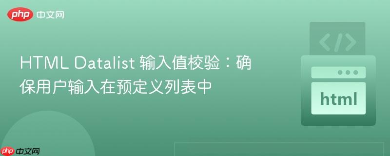 HTML Datalist 输入值校验：确保用户输入在预定义列表中