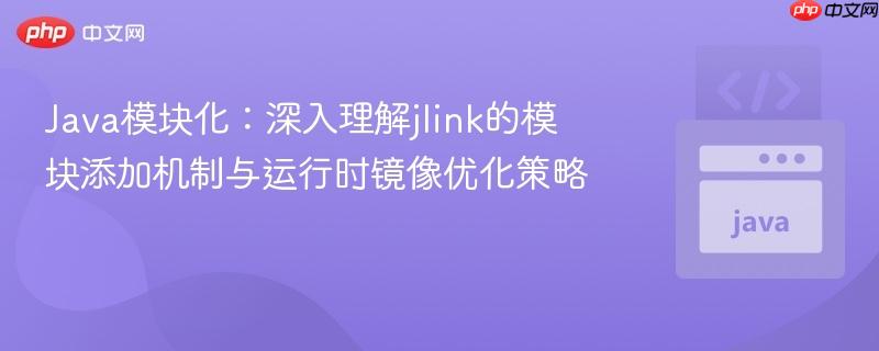 Java模块化：深入理解jlink的模块添加机制与运行时镜像优化策略