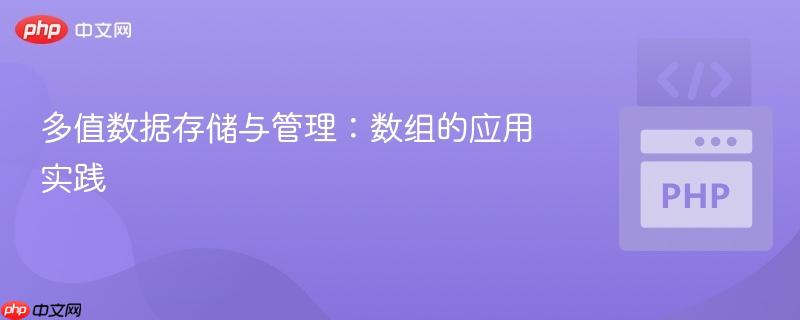 多值数据存储与管理：数组的应用实践