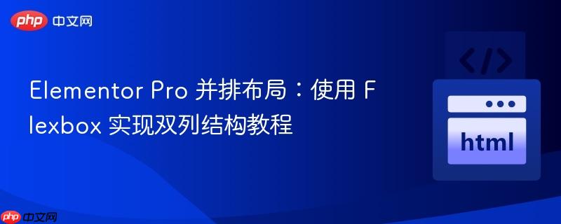 Elementor Pro 并排布局：使用 Flexbox 实现双列结构教程