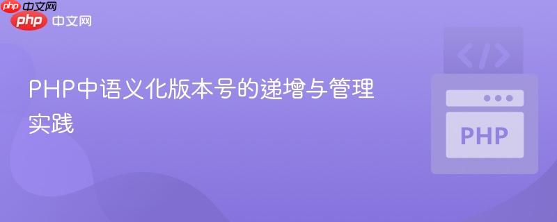 PHP中语义化版本号的递增与管理实践
