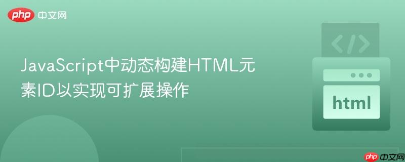 javascript中动态构建html元素id以实现可扩展操作