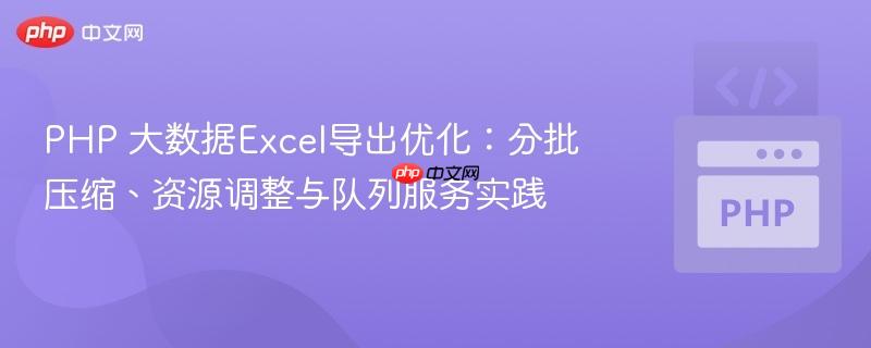 PHP 大数据Excel导出优化：分批压缩、资源调整与队列服务实践