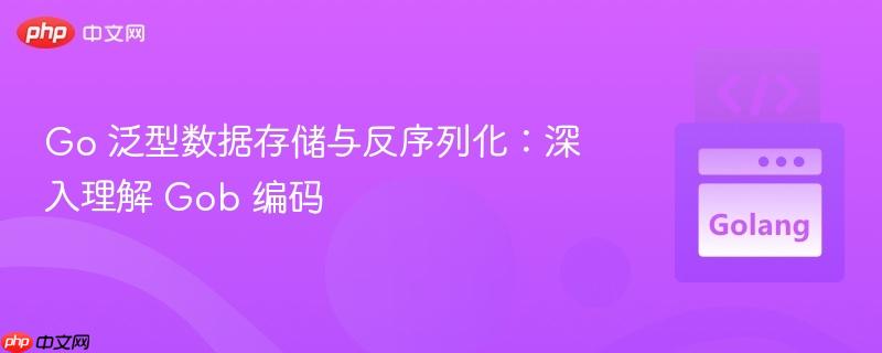 Go 泛型数据存储与反序列化：深入理解 Gob 编码