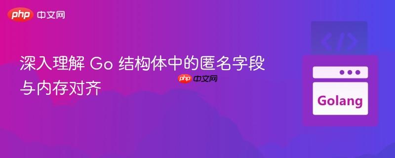 深入理解 Go 结构体中的匿名字段与内存对齐