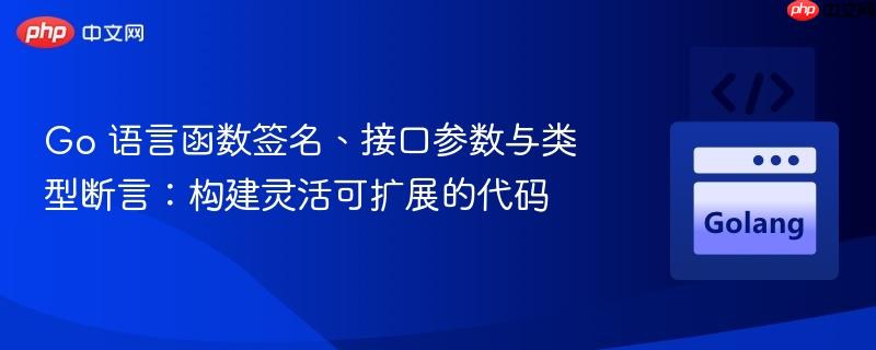 Go 语言函数签名、接口参数与类型断言：构建灵活可扩展的代码