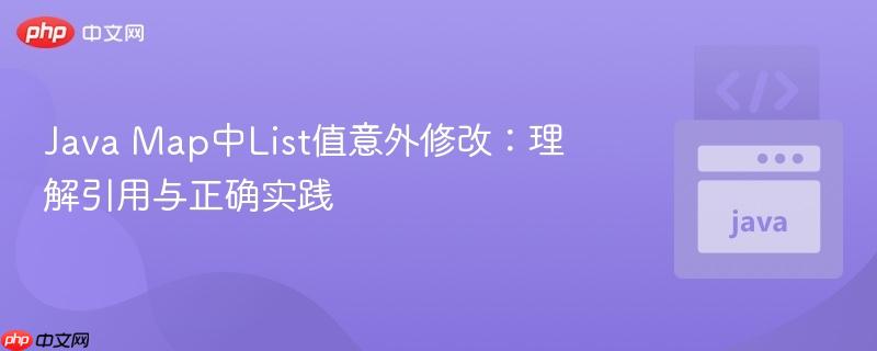 Java Map中List值意外修改：理解引用与正确实践