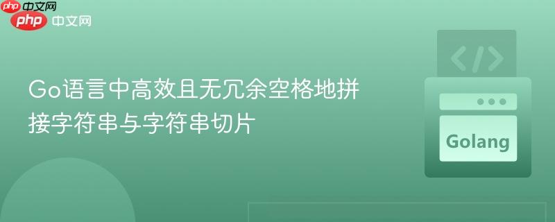Go语言中高效且无冗余空格地拼接字符串与字符串切片