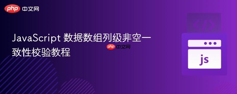 JavaScript 数据数组列级非空一致性校验教程
