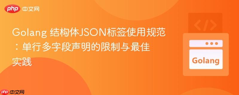 Golang 结构体JSON标签使用规范：单行多字段声明的限制与最佳实践