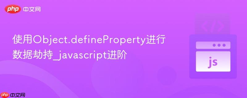 使用Object.defineProperty进行数据劫持_javascript进阶