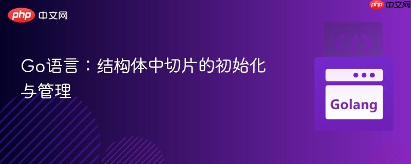 Go语言：结构体中切片的初始化与管理