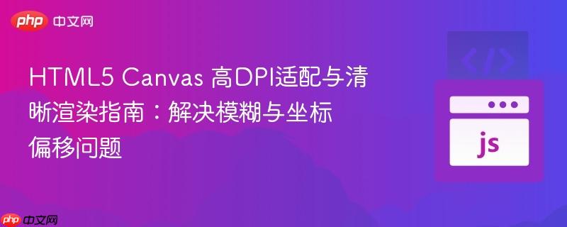 HTML5 Canvas 高DPI适配与清晰渲染指南：解决模糊与坐标偏移问题