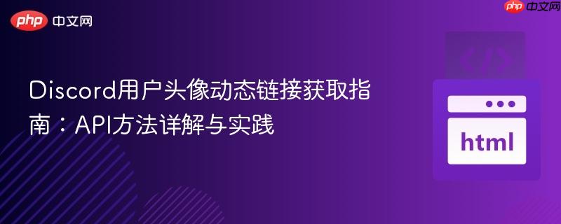 Discord用户头像动态链接获取指南：API方法详解与实践