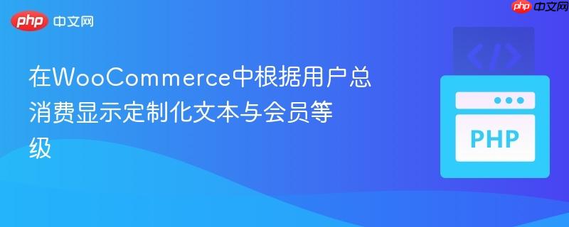 在woocommerce中根据用户总消费显示定制化文本与会员等级