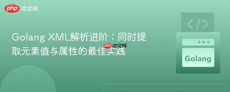 Golang XML解析进阶：同时提取元素值与属性的最佳实践