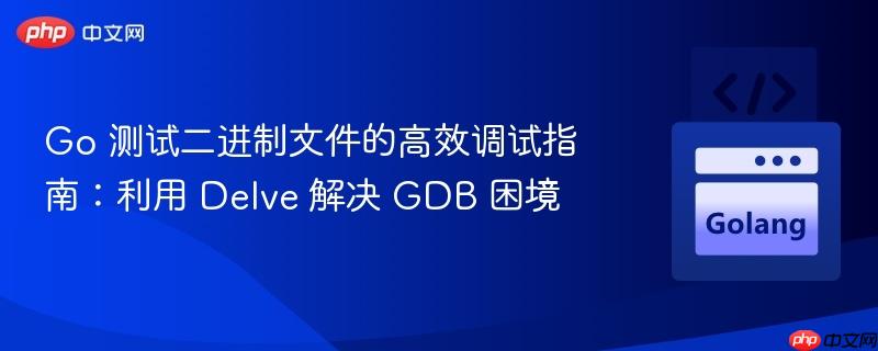 Go 测试二进制文件的高效调试指南：利用 Delve 解决 GDB 困境